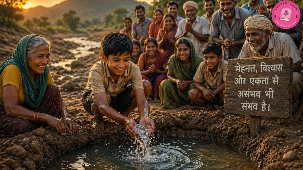 Inspirational Village Story boy finding water in village