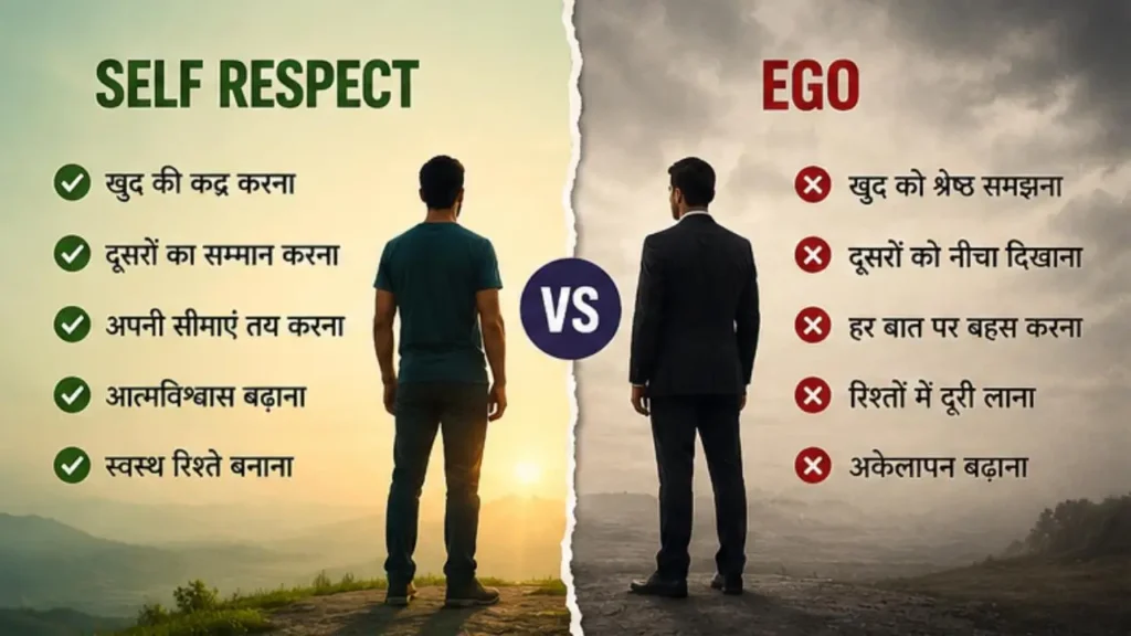 Difference Between Self Respect and Ego